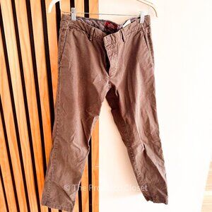 Mason’s Italy Men’s Houndstooth Trousers Size 50 Brown Tailored Slim Fit Pants